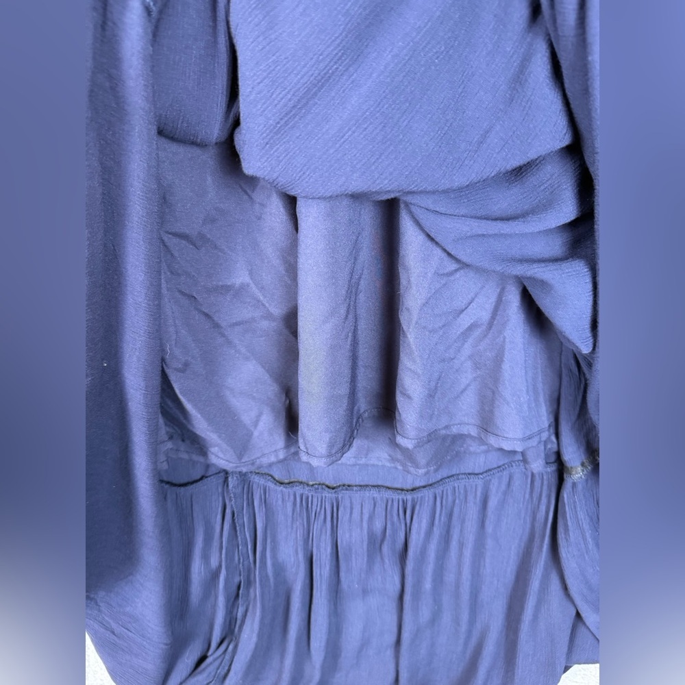 Banana republic navy peasant dress lined size large preowned - Picture 5 of 8